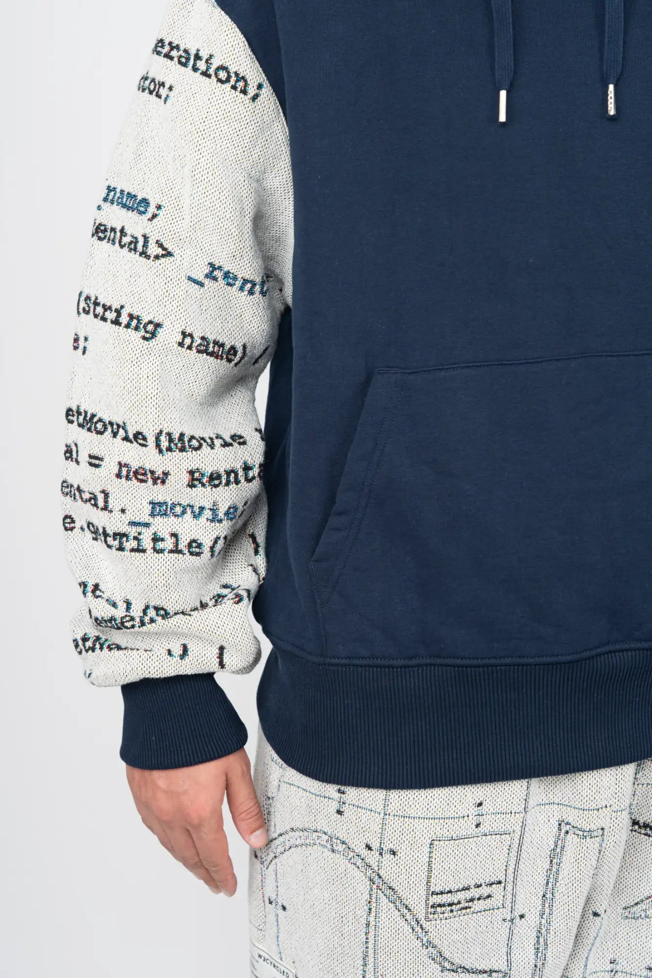 PRIVÉ STRING PATCHWORK HOODIE