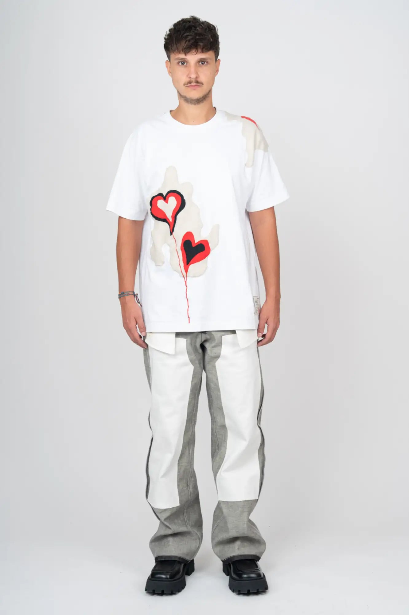 HEARTS PATCHWORK TSHIRT